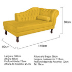 Diva Recamier Diana 140cm Lado Esquerdo Corano - Doce Sonho M