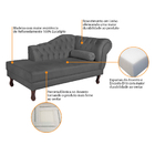 Diva Recamier Diana 140cm Lado Esquerdo Linho - Doce Sonho Mó