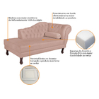 Diva Recamier Diana 140cm Lado Esquerdo Suede - Doce Sonho Mó