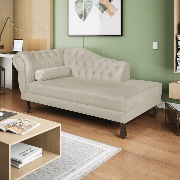 Diva Recamier Diana 160cm Lado Direito Linho - Doce Sonho Móv