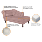 Diva Recamier Diana 160cm Lado Direito Linho - Doce Sonho Móv