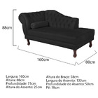 Diva Recamier Diana 160cm Lado Direito Suede - Doce Sonho Móv