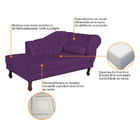 Diva Recamier Diana 160cm Lado Esquerdo Suede - Doce Sonho Mó