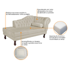 Diva Recamier Diana 185cm Lado Esquerdo Linho - Amarena Móvei