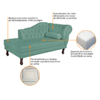 Diva Recamier Diana 185cm Lado Esquerdo Linho - Doce Sonho Mó