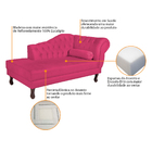 Diva Recamier Diana 185cm Lado Esquerdo Suede - Doce Sonho Mó