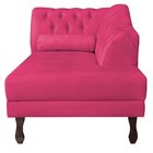 Diva Recamier Dora 130cm Lado Direito Suede Pink