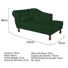 Diva Recamier Dora 130cm Lado Direito Verde