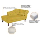 Diva Recamier Dora 130cm Lado Esquerdo Amarelo
