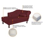 Diva Recamier Dora 130cm Lado Esquerdo Bordô