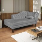 Diva Recamier Dora 130cm Lado Esquerdo Cinza