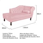 Diva Recamier Dora 130cm Lado Esquerdo Rosa Bebê