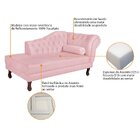 Diva Recamier Dora 130cm Lado Esquerdo Rosa Bebê