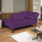 Diva Recamier Dora 130cm Lado Esquerdo Roxo