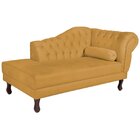 Diva Recamier Dora 130cm Lado Esquerdo Suede Mostarda