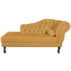 Diva Recamier Dora 130cm Lado Esquerdo Suede Mostarda