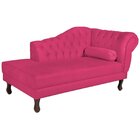 Diva Recamier Dora 140cm Lado Esquerdo Suede Pink