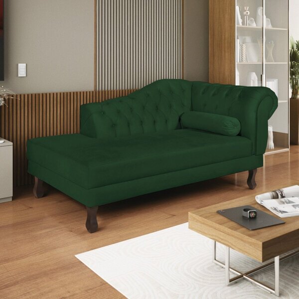 Diva Recamier Dora 140cm Lado Esquerdo Verde