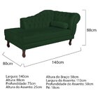 Diva Recamier Dora 140cm Lado Esquerdo Verde
