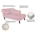 Diva Recamier Dora 160cm Lado Direito Corano Rosa Bebê