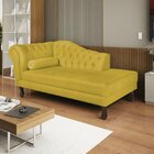 Diva Recamier Dora 160cm Lado Direito Suede Amarelo