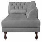 Diva Recamier Dora 160cm Lado Direito Suede Cinza