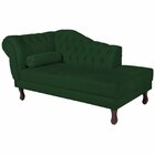 Diva Recamier Dora 160cm Lado Direito Suede Verde