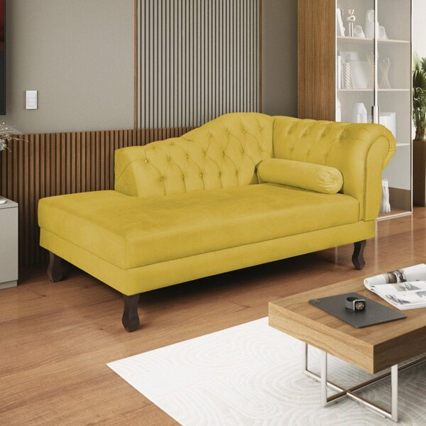 Diva Recamier Dora 160cm Lado Esquerdo Amarelo