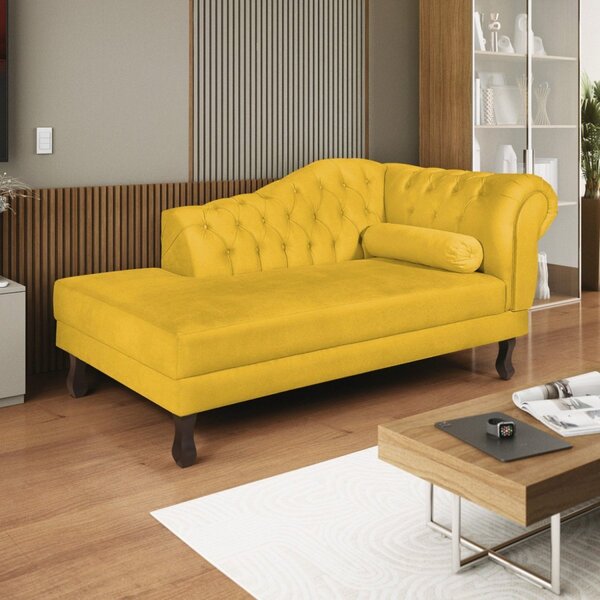 Diva Recamier Dora 160cm Lado Esquerdo Corano Amarelo