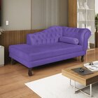 Diva Recamier Dora 160cm Lado Esquerdo Corano Roxo