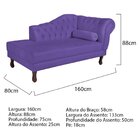 Diva Recamier Dora 160cm Lado Esquerdo Corano Roxo