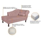 Diva Recamier Dora 160cm Lado Esquerdo Rosê