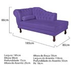 Diva Recamier Dora 185cm Lado Direito Corano Roxo