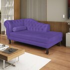 Diva Recamier Dora 185cm Lado Direito Corano Roxo