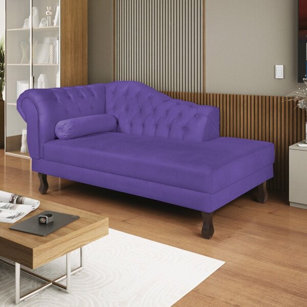 Diva Recamier Dora 185cm Lado Direito Corano Roxo
