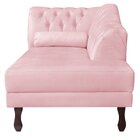 Diva Recamier Dora 185cm Lado Direito Rosa Bebê