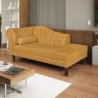 Diva Recamier Dora 185cm Lado Direito Suede Mostarda