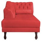Diva Recamier Dora 185cm Lado Esquerdo Corano Vermelho