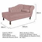 Diva Recamier Dora 185cm Lado Esquerdo Linho Rosê