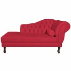 Diva Recamier Dora 185cm Lado Esquerdo Suede Vermelho