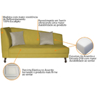 Divã Recamier Heitor 140cm Com Almofada Lado Direito Suede -