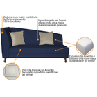 Divã Recamier Heitor 140cm Com Almofada Lado Direito Suede -