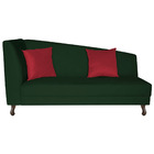 Divã Recamier Heitor 140cm Com Almofada Lado Direito Suede -