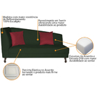 Divã Recamier Heitor 140cm Com Almofada Lado Direito Suede -