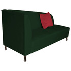 Divã Recamier Heitor 140cm Com Almofada Lado Direito Suede -