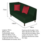 Divã Recamier Heitor 140cm Com Almofada Lado Direito Suede -