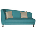 Divã Recamier Heitor 140cm Com Almofada Lado Direito Suede -