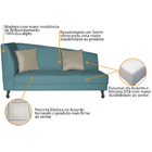 Divã Recamier Heitor 140cm Com Almofada Lado Direito Suede -