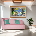 Divã Recamier Heitor 140cm Com Almofada Lado Direito Suede -