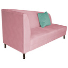 Divã Recamier Heitor 140cm Com Almofada Lado Direito Suede -